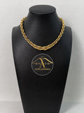 Anyel 14K Polished Graduated Double Oval Link 18 Inch Necklace