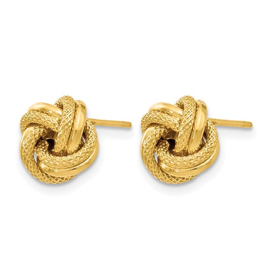 Anyel's 14K Polished D/C Love Knot Post Earrings