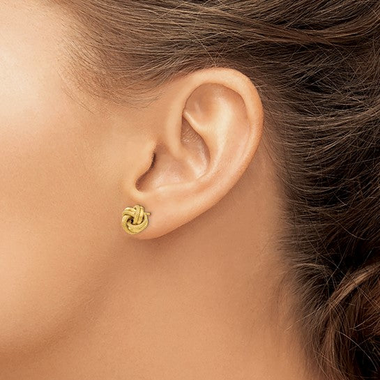 Anyel's 14K Polished D/C Love Knot Post Earrings