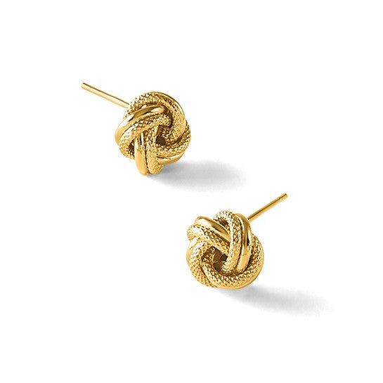 Anyel's 14K Polished D/C Love Knot Post Earrings