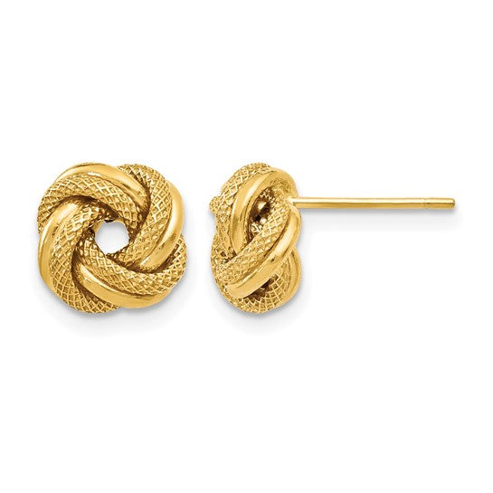 Anyel's 14K Polished D/C Love Knot Post Earrings