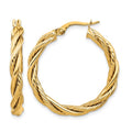 Leslie's 14K Polished Twisted Hoop Earrings
