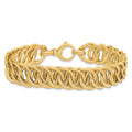 Anyels 14K Polished Diamond-cut Reversible 10.70mm Link 7.5 inch Bracelet