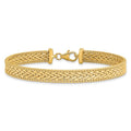 Anyel's 14K Polished and Textured Braided7.5 inch Bracelet