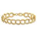 Anyel's 14K Polished 9.4mm Fancy Circle Link 7 inch Bracelet