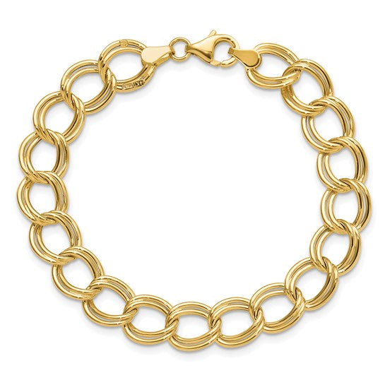 Anyel's 14K Polished 9.4mm Fancy Circle Link 7 inch Bracelet