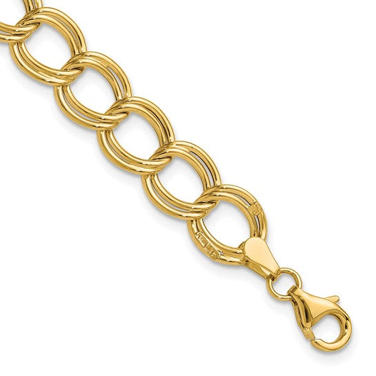 Anyel's 14K Polished 9.4mm Fancy Circle Link 7 inch Bracelet