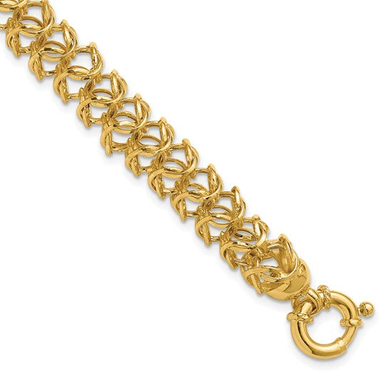 Anyel's 14K Polished Woven Link Bracelet