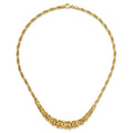 Leslie's 14K Polished Byzantine 11.0mm Graduated 18 inch Necklace