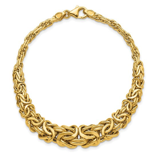 Anyel's 14K Polished Byzantine Graduated Bracelet