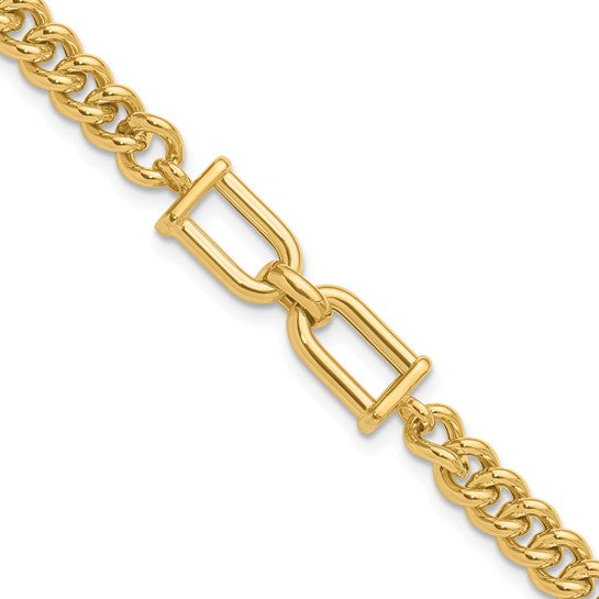 Anyel's 14K Polished Fancy Link 7.5 inch Bracelet