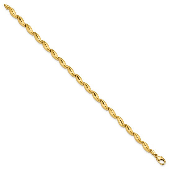Anyel's 14K Polished and Satin 4.2mm Fancy Link Bracelet