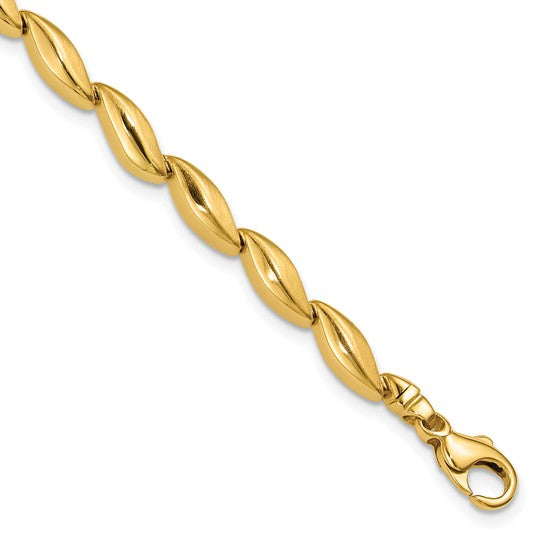 Anyel's 14K Polished and Satin 4.2mm Fancy Link Bracelet