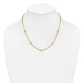 Anyel's 14K Polished Circle Station Popcorn Link 18 Inch Necklace