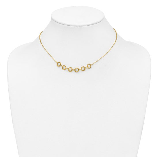Anyel's 14K Polished Circles 16 Inch Necklace with 2 Inch extender