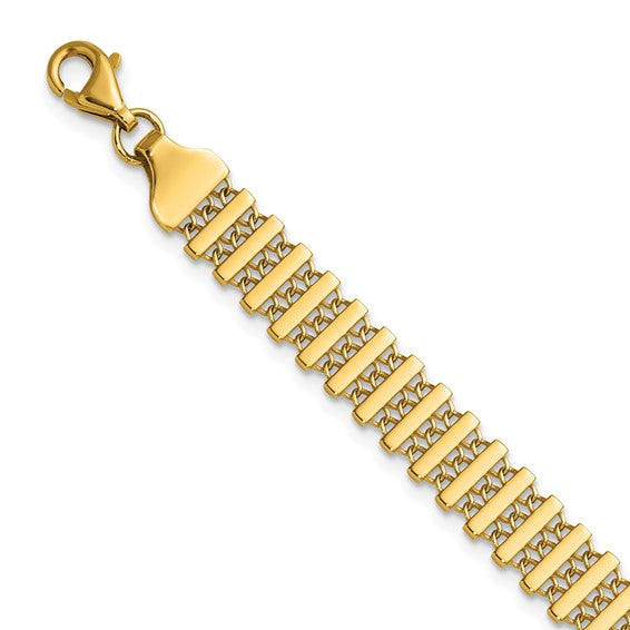 Anyel's 14K Polished Fancy Open Bar Link 7.5 inch Bracelet