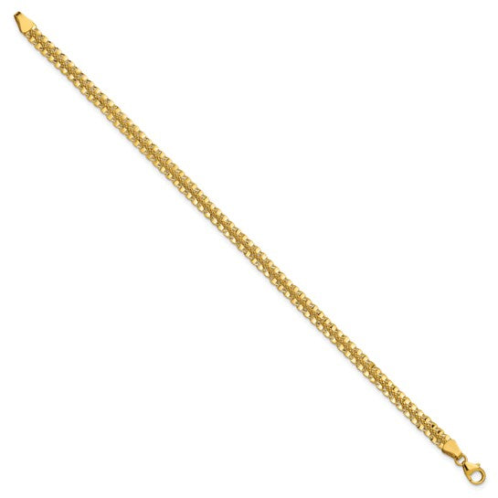 Anyel's 14K Polished and Textured Fancy 7.5 inch Bracelet