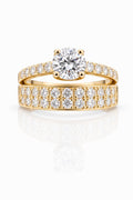 Doble Brillo Imperial – Set de Anillos en Oro 14K