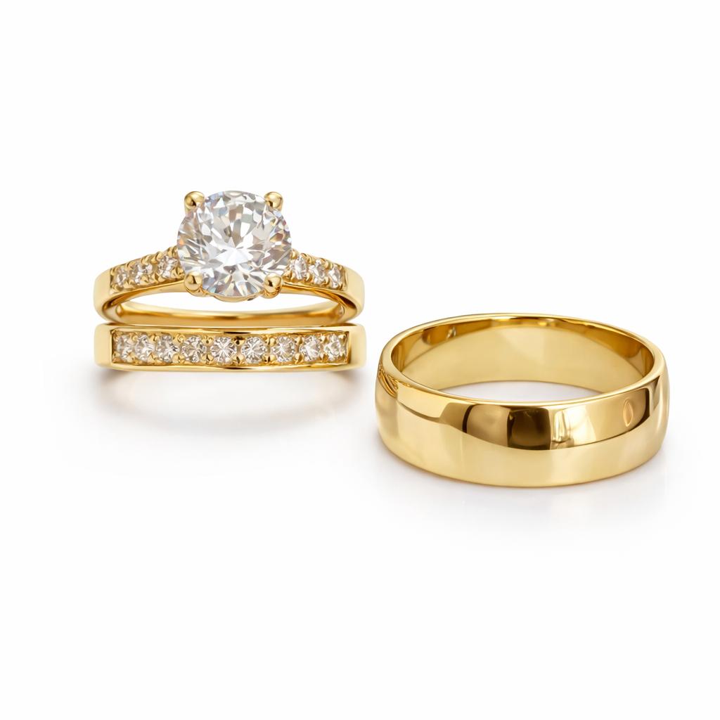 Unión Clásica – Set de Anillos en Oro 14K (His & Hers)