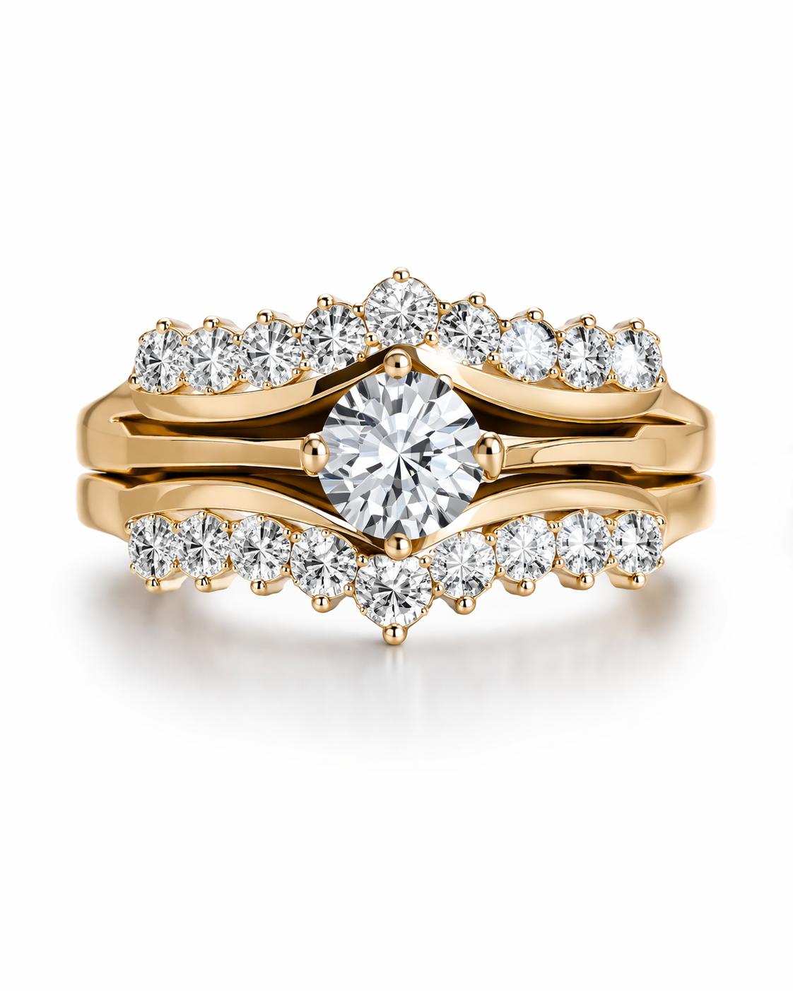 Corona Radiante – Anillos en Oro 14K