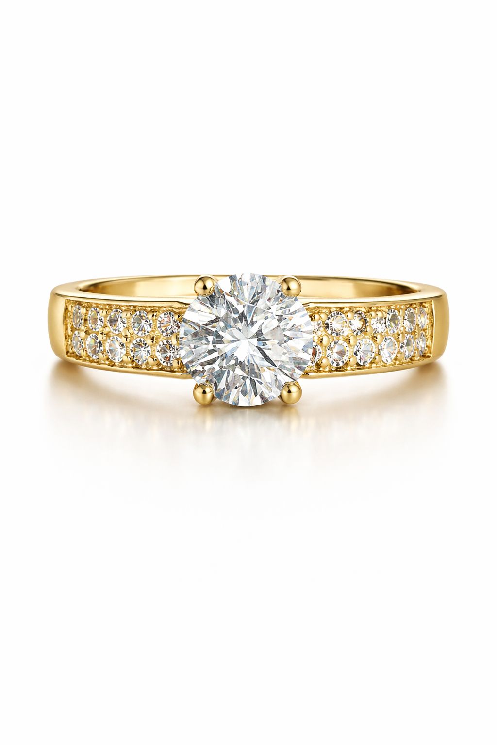 Brillo Clásico – Anillo Solitario en Oro 14K