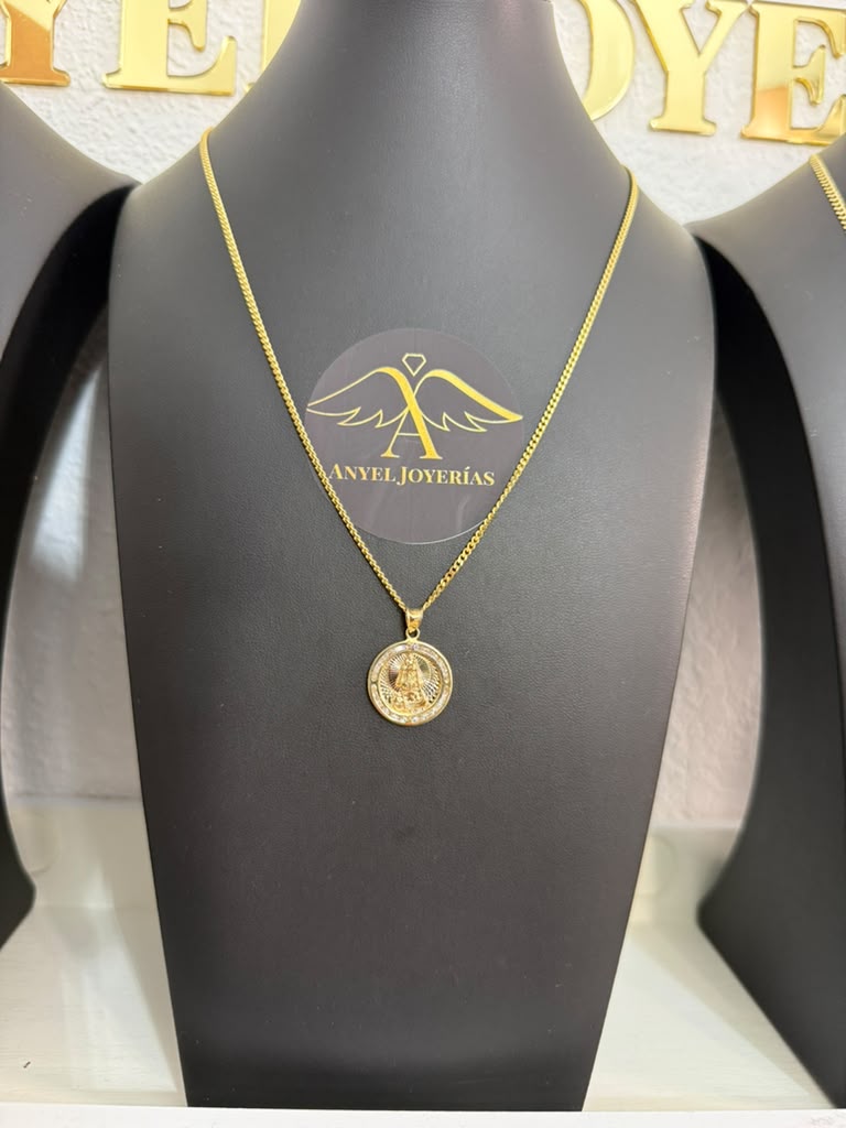 cuban link 2mm con caridad del cobre -20¨