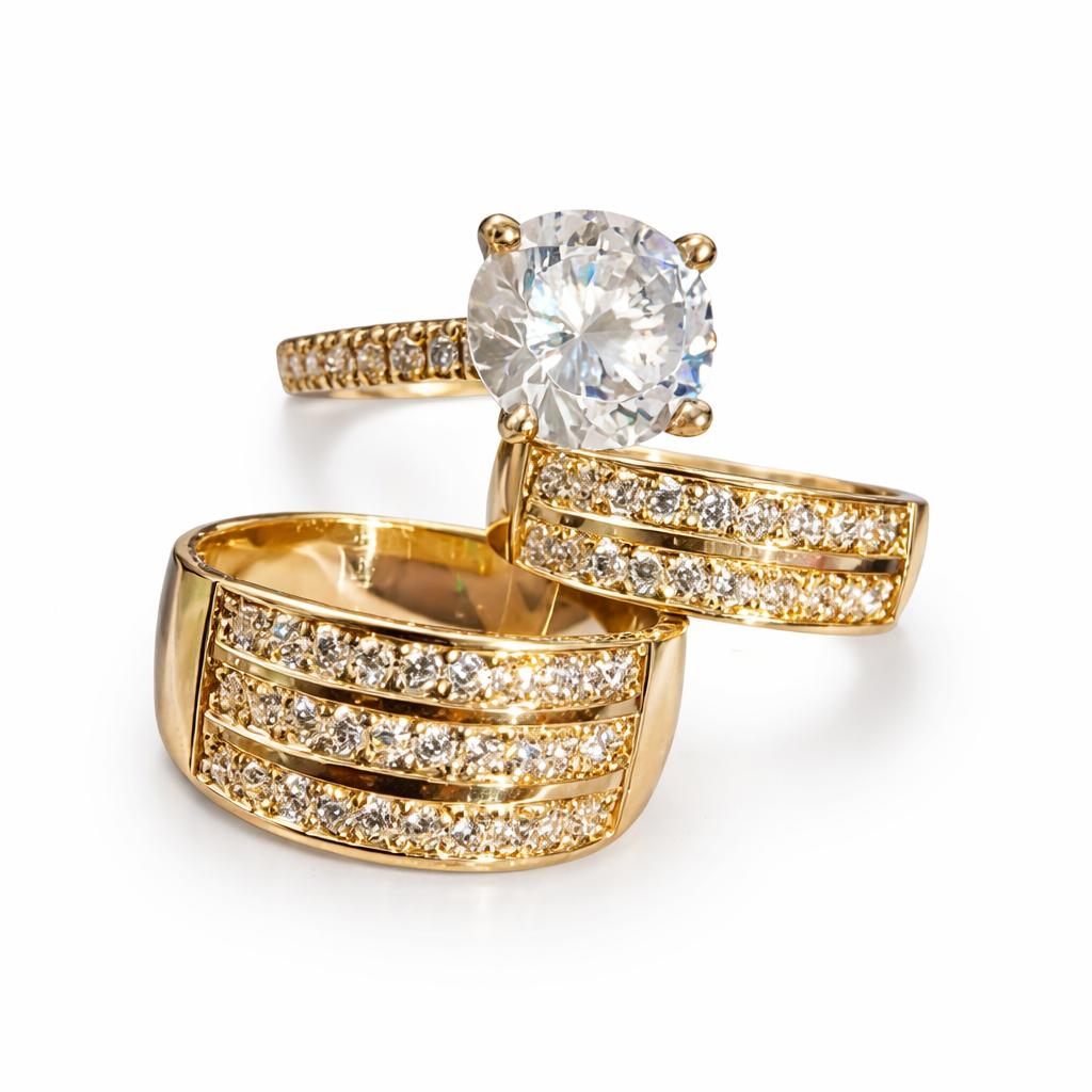 Unión Suprema – Set de Anillos en Oro 14K (Unisex)