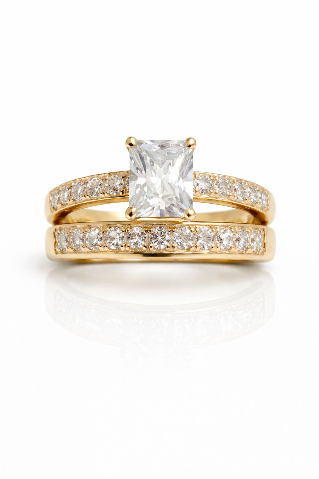 Brillo Real – Set de Anillos en Oro 14K