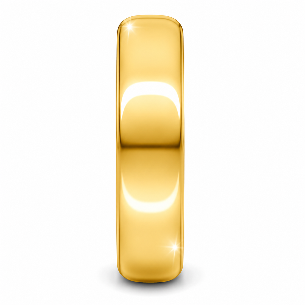 Classic Yellow Gold Wedding Band – 6 mm