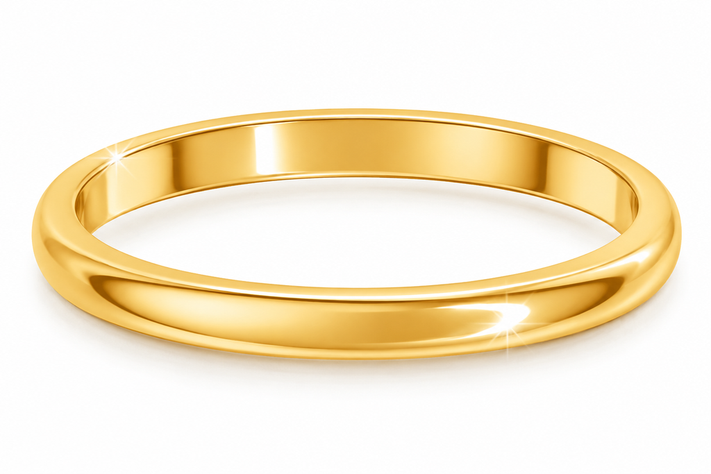 Classic Yellow Gold Wedding Band – 2 mm