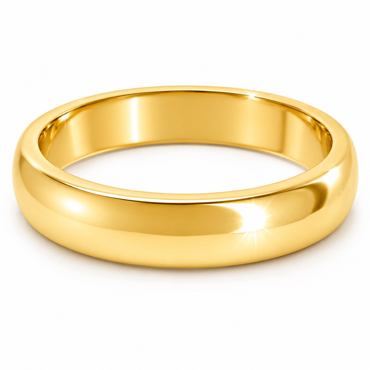 Classic Yellow Gold Wedding Band – 4 mm