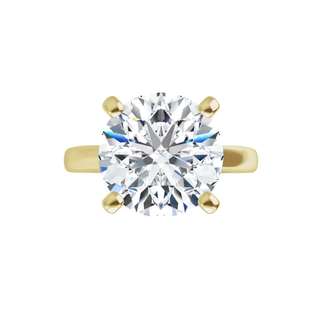 10K Yellow Gold 10 mm Round Engagement Ring Mounting